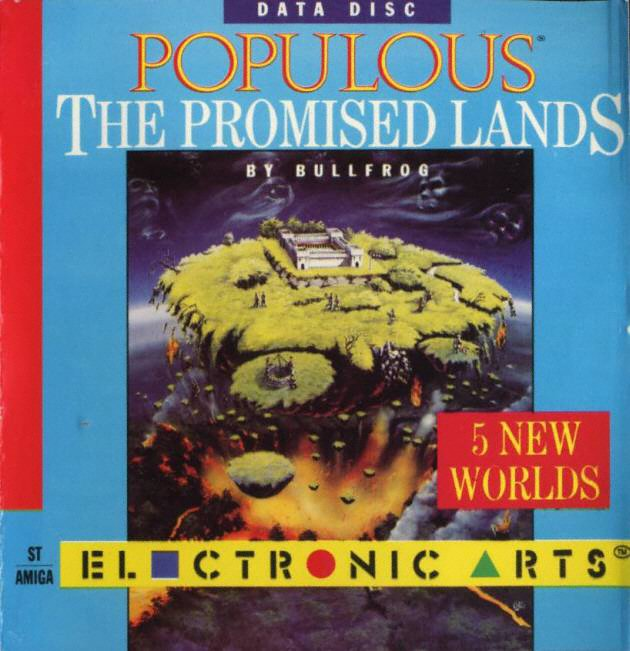 Populous box art for Amiga